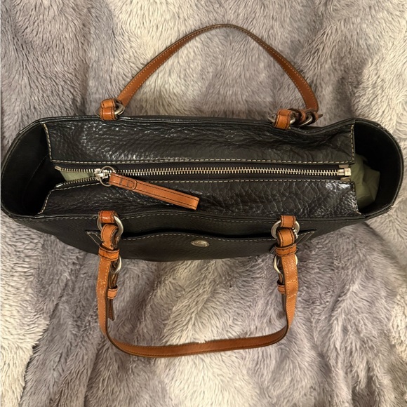 COACH CHELSEA Vintage (F10892) Pebbled Leather Tote Bag Black EUC - Picture 8 of 16